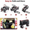 Acekool Foldable Steel Garden Cart, 360lbs Capacity, Removable Mesh Sides, 6" All-Terrain Wheels, 180° Rotating Handle, Yard Utility Wagon - 4 of 4