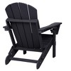 NicBex Wooden Outdoor Folding Chair with Dual Cup Holder, Patio Chair Composite Adirondack Chair for Terrace, Beach - 3 of 4
