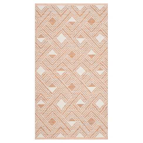 Peach Ivory Geometric Woven Area Rug 8, Target 5 By 8 Area Rugs