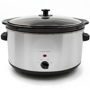 Elite Cuisine 8.5qt Slow Cooker - Stainless Steel - 1 of 4
