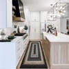 Washable Braided Area Rug with Distressed Print, Non-Slip Indoor Doormat, Thin Design for Entryway, Kitchen, Bathroom, Bedroom, and Door Mat Use. - 2 of 4