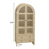 70" Tall Arched Bookshelf with Doors and Drawers,Modern Bookcase with Adjustable Shelves,Storage Display Shelf for Living Room,Home Office - 4 of 4