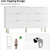 7 Drawers Dresser for Bedroom, Wood Modern Dresser for Closet, with Gold Handle, Bedroom Furniture Storage Organizer, for Living Room, Hallway - 3 of 4