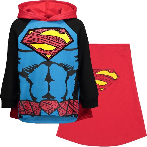 Dc Comics Justice League Superman Hoodie And Cape Little Kid : Target