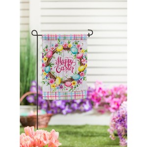 Evergreen Easter Floral Wreath Garden Suede Flag- 12.5 x 18 Inches Outdoor Decor - 1 of 1