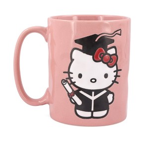 Silver Buffalo Sanrio Hello Kitty Graduation Ceramic Pottery Mug | Holds 17 Ounces - 1 of 4