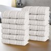 Zero Twist Cotton Waffle Honeycomb Medium Weight Face Towel Washcloth Set of 12 by Blue Nile Mills - 2 of 4