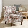 Araceli Traditional Wooden Upholstered Floral Armchair with Wingback and Nailhead Trim | ARTFUL LIVING DESIGN - 2 of 4