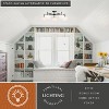 VAXCEL Armitage 32-in W Matte Black Semi Flush Mount Ceiling Light Fixture White Glass Globe Shade, LED Compatible - 3 of 4