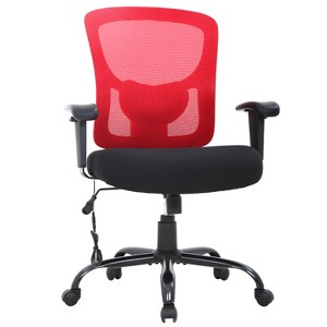 FDW Big and Tall Office Chair with  Adjustable Lumbar Support 400lbs Weight Capacity & Seat Massage Function for Adults - 1 of 4