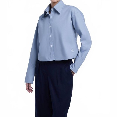 Women's Cropped Button Down Shirt - DƒÅl the Label