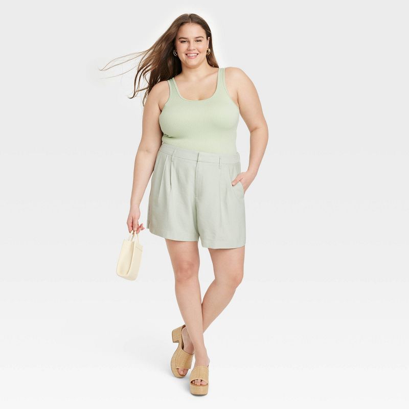 Women's High-Rise Pleated Front Shorts - A New Day™, 4 of 11