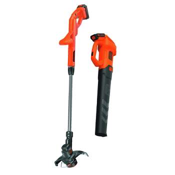 BLACK+DECKER LSTE525 20V MAX Lithium Easy Feed String Trimmer/Edger with 2  batteries and sweeper + hedge trimmer