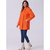 INSPIRE CHIC Women's Winter Stand Collar Single Breasted Mid-thigh Long Overcoat - 3 of 4