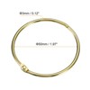 Unique Bargains Carbon Steel Loose Leaf Binder Snap Shower Curtain Rings 6 Pcs - 2 of 4
