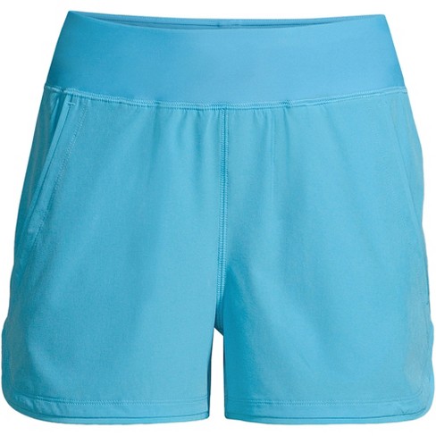 Lands' End Women's 3 Quick Dry Swim Shorts with Panty - 14 - Turquoise