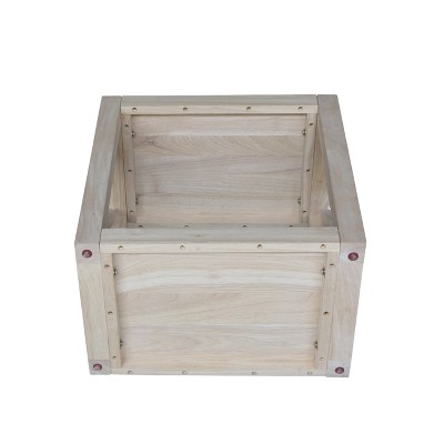 Hampton Traditional Solid Wood Narrow End Table - Unfinished
