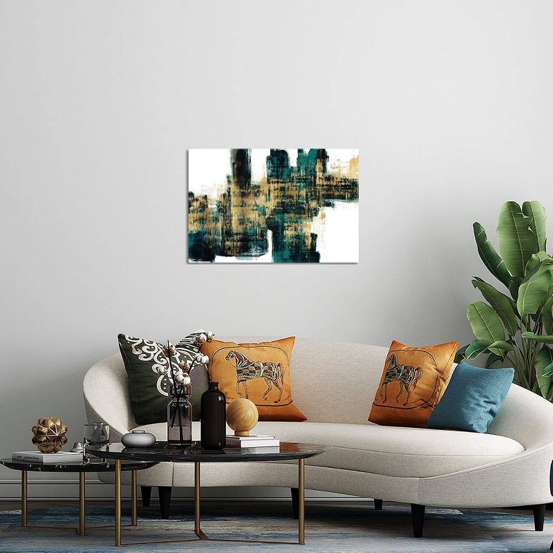 Vibrant Gold on Teal by Alex Wise Unframed Wall Canvas - iCanvas, 4 of 7