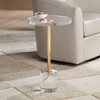 55 Downing Street Callie 14" Wide Gold and Clear Acrylic Round Side Table - image 2 of 4