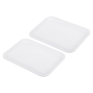 Unique Bargains Plastic Rectangle Reusable Fast Food Dining Areas Serving Trays - 1 of 4