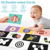 LotFancy Baby Tummy Time Mirror Toys, Crinkle Cloth Book Black and White High Contrast Infants Toys - 3 of 4