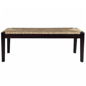 Seagrass Bench Black - StyleCraft: Signature Collection Acacia Wood, No Assembly Required, 250lb Capacity - 1 of 4