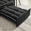 Velvet 3-in-1 Convertible Folding Chair Bed with Tufted Cushion - 3 of 4