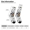 Butterfly Floral Women Printed Crew Socks Funny Funky Socks Soft Polyester Novelty Gifts for Artists Men - 2 of 4