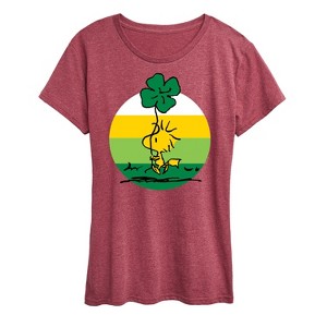 Women's - Peanuts - Woodstock Shamrock Short Sleeve Graphic T-Shirt - 1 of 4