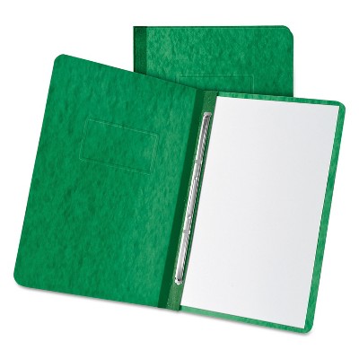 Oxford Pressboard Report Cover 2 Prong Fastner Letter 3" Capacity Dark Green 12917