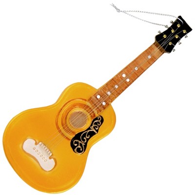 Christmas by Krebs 3.75" Yellow and Black Acoustic Guitar Figurine Christmas Ornament