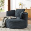 Aukfa 49" Oversized Accent Corduroy Lounge Chair with Memory Foam , No Assembly Required, for Living Room & Bedroom - 4 of 4