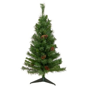 Northlight 3' Black River Pine Artificial Medium Profile Christmas Tree, Unlit - 1 of 4