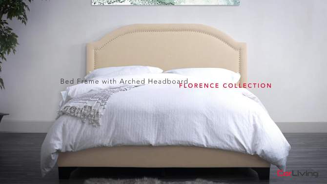 Florence Fabric Bed Frame - CorLiving, 2 of 10, play video