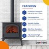 DuraVent DVL 6DVL-46TA 6 Inch Double Wall Steel Telescoping Finishing Chimney Wood Burning Stove Pipe Connector to Vent Smoke or Exhaust, Black - 2 of 4