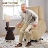 Elderly-Friendly PU Leather Electric Power Lift Recliner - Heat & Massage Functions, Remote Control + Side Pocket, for Living Room & Bedroom - 2 of 4