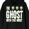 Beetlejuice The Ghost With The Most Long Sleeve Men's Black Hooded Sweatshirt - 2 of 3