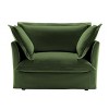 Modern Chenille Fabric Single Sofa With 1 Big Back Cushion And 2 Big Pillows,Single Couch,Slipcovered Chair-Maison Boucle - 4 of 4