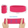 Unique Bargains Terry Cloth Sports Athletic Gym Headband Wristband Sweatband 10 Sets - 2 of 4
