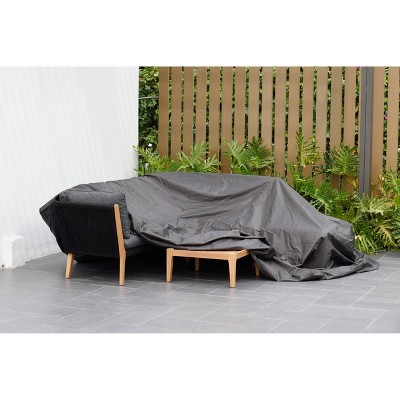 Patio Cover for Dining Set Square and Waterproof - Black - Amazonia