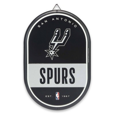 NBA San Antonio Spurs Embossed Metal Pill Wall Sign