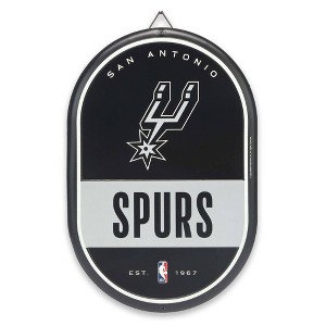 NBA San Antonio Spurs Embossed Metal Pill Wall Sign - 1 of 4