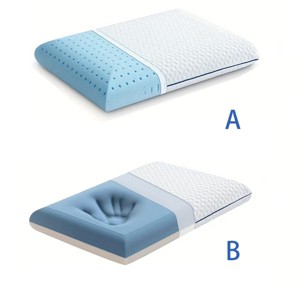 Dyonery Gel Memory Foam Pillow Dual-Sided Washable Cover for All Seasons Ventilated Breathable Foam Pillow, Pack of 1, For Sleeping, Standard - 1 of 4