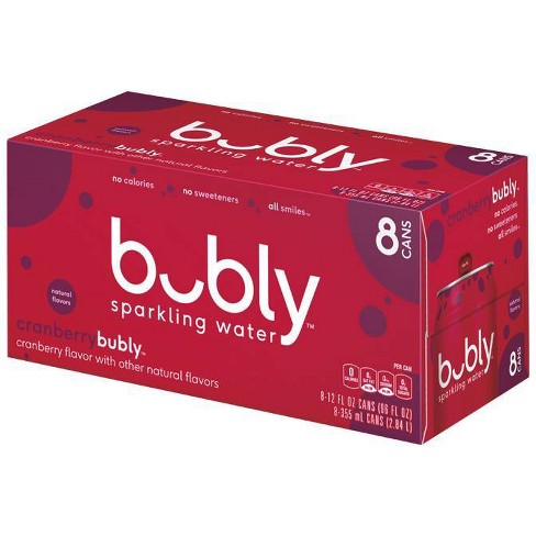 Bubly Cranberry Sparkling Water 8pk 12 Fl Oz Cans Target