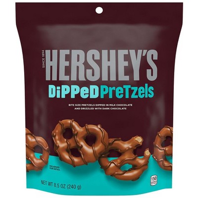 Hershey's Milk Chocolate Dipped Pretzels Pouch 8.5OZ