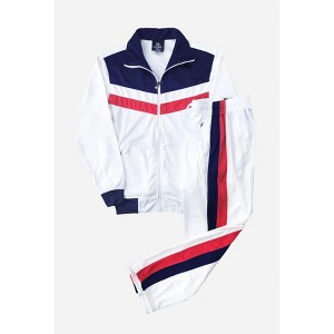 Royal Threads Men's Tracksuit Warm-Up 2-piece Retro Style Track Jacket & Pants Matching Set - 1 of 4