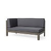 GDFStudio Keith Outdoor Acacia Wood 5 Seater Sectional Sofa Chat Set with Water-Resistant Cushions - 4 of 4