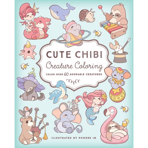 Cute Easy Kawaii Coloring Book: Gift for Kids full of Animals