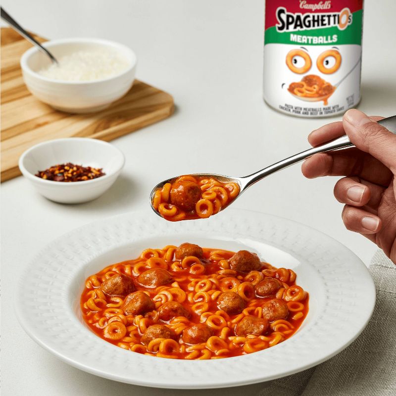 SpaghettiOs Canned Pasta with Meatballs - 15.6oz, 2 of 12