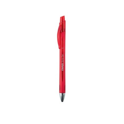 Staples Sonix Retractable Gel-Ink Pens Medium Point Red Dozen (13562-CC) 651255